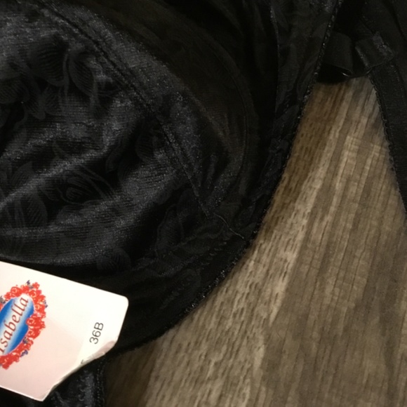 Black satin structured bra, new with tags. - Picture 2 of 3